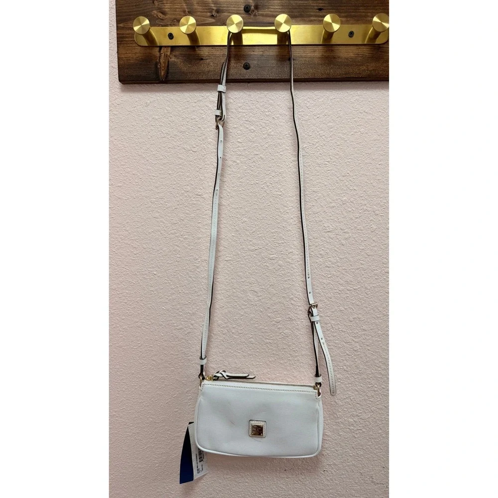 Dooney & Bourke Womens Crossbody Bag White Leather Lexi Adjustable Strap NWT